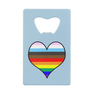 Rainbow Heart Credit Kaart Bottle Open Kredietkaart Flessenopener