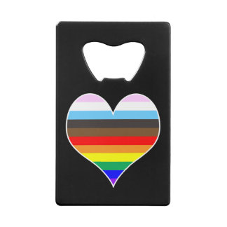 Rainbow Heart Credit Kaart Bottle Open Kredietkaart Flessenopener