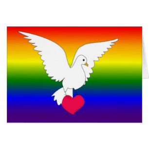 RAINBOW HEART DOVE