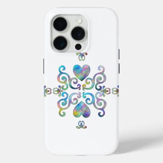 Rainbow Heart en Lily Case-Mate iPhone Case (Achterkant)