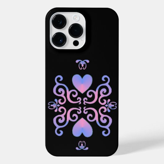 Rainbow Heart en Lily iPhone Hoesje (Achterkant)