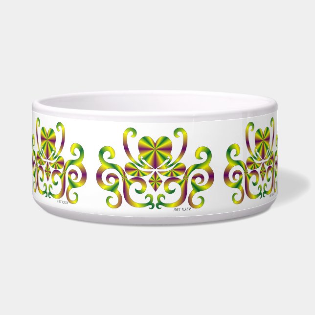 Rainbow Heart en Lily Voerbakje (Voorkant)