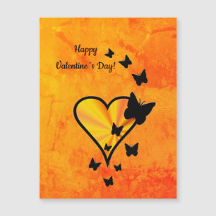 Rainbow Heart en Vlinder Magnetische Kaart