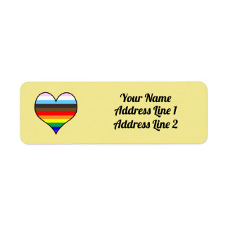 Rainbow Heart Étiquette