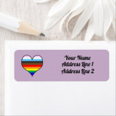 Rainbow Heart Étiquette (En situation)