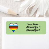 Rainbow Heart Étiquette (En situation)