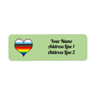 Rainbow Heart Étiquette