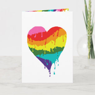 Rainbow Heart Feestdagen Kaart