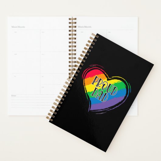 Rainbow Heart Flag Fier papa LGBT Gay pride Mois (Devant avec enveloppe)