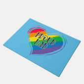 Rainbow Heart Flag Proud Dad LGBT Gay Pride Month Deurmat (Schuin)