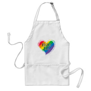 Rainbow Heart Flag Proud Dad LGBT Gay Pride Month Standaard Schort