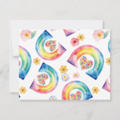 Rainbow Heart-foto bedankt met wolken (Achterkant)