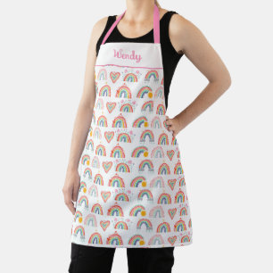 Rainbow Heart grillig kleurrijk dromerig ontwerp Schort