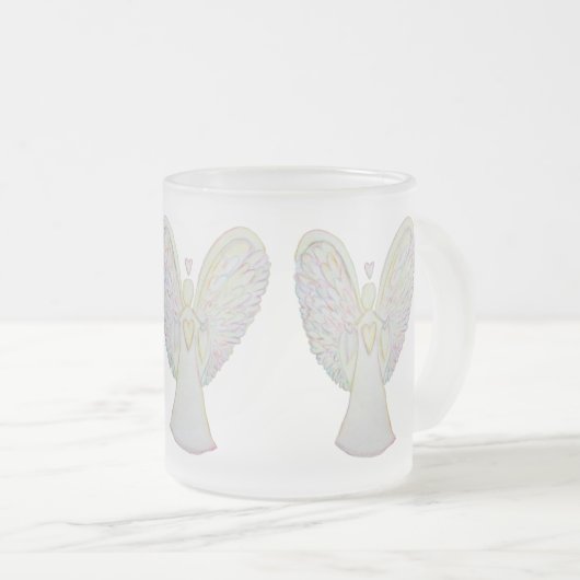 Rainbow Heart Guardian Angel Coffee Cup of Mok (Voorkant rechts)