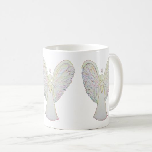 Rainbow Heart Guardian Angel Coffee Cup ou Mug (Devant droit)