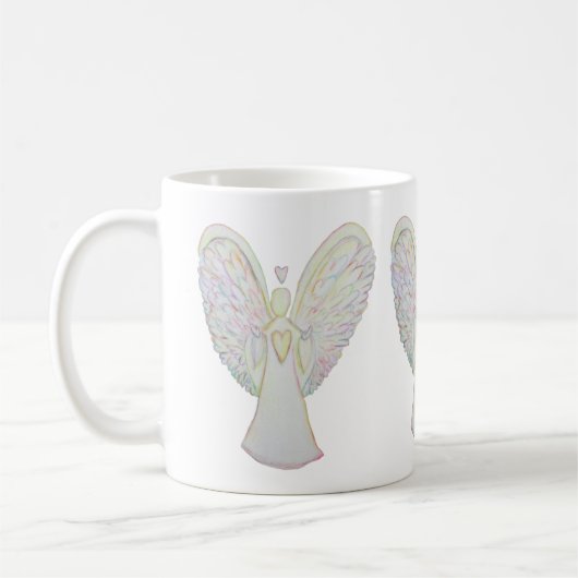 Rainbow Heart Guardian Angel Coffee Cup ou Mug (Gauche)