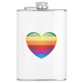 Rainbow Heart Heupfles (Voorkant)