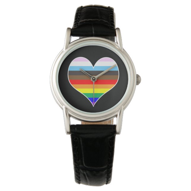 Rainbow Heart Horloge (Voorkant)