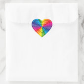 Rainbow Heart, in reliëf Hart Sticker (Tas)
