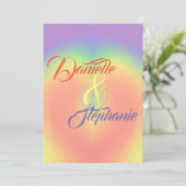 Rainbow Heart Kaart (Staand voorkant)