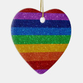 Rainbow Heart Keramisch Ornament (Rechts)