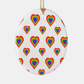 Rainbow Heart Keramisch Ornament (Rechts)