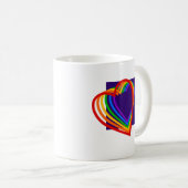 Rainbow Heart Koffiemok (Voorkant rechts)