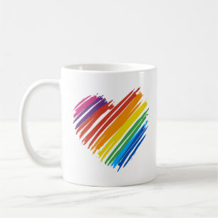 Rainbow Heart Koffiemok