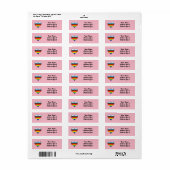 Rainbow Heart Label (Full Sheet)