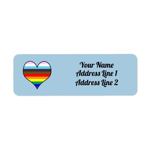 Rainbow Heart Label (Voorkant)