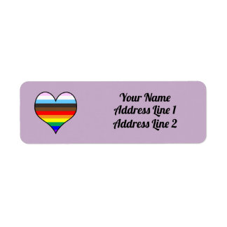 Rainbow Heart Label