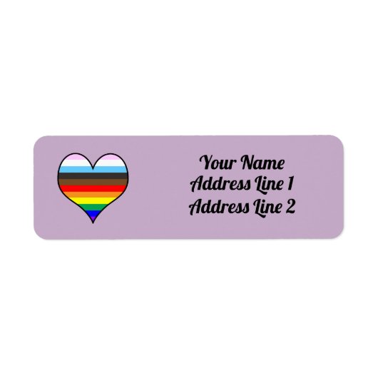 Rainbow Heart Label (Voorkant)