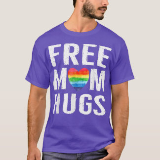Rainbow Heart LGBT Pride Month Free Mam Hugs T-Shi T-shirt