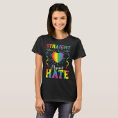 rainbow heart LGBT pride social movement T-shirt (Voorkant volledig)