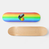 Rainbow Heart LGBTQ+ Skateboard (Horizontaal)