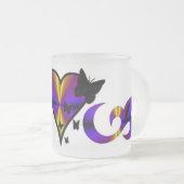 Rainbow Heart Lily en Butterfly Matglas Koffiemok (Voorkant rechts)