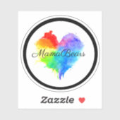 Rainbow Heart Logo Vinyl Sticker (Vel)