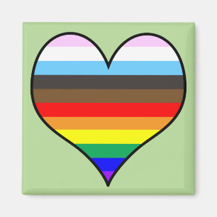 Rainbow Heart Magneet