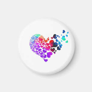 Rainbow Heart Magneet