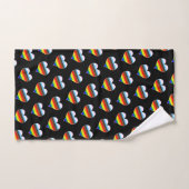 Rainbow Heart Motif (Serviette à main)