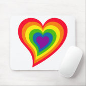 Rainbow Heart mousepad Muismat (Met muis)