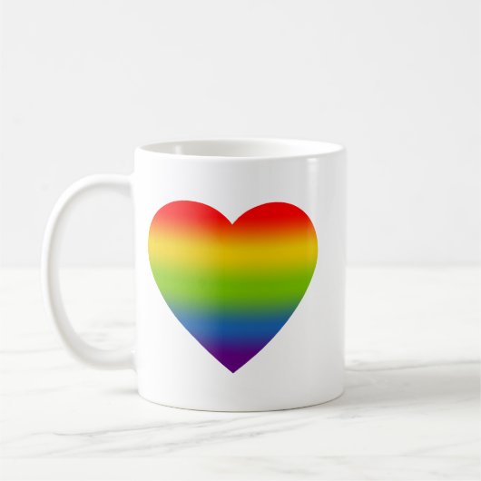 Rainbow Heart Mug (Gauche)
