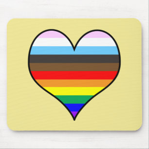 Rainbow Heart Muismat