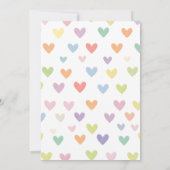 Rainbow Heart One Lucky Duck Girl Eerste Verjaarda Kaart (Achterkant)