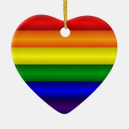 Rainbow Heart Ornament