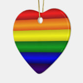 Rainbow Heart Ornament (Links)