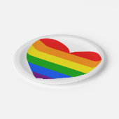 RAINBOW HEART" PAPIEREN BORDJE (Gekanteld)