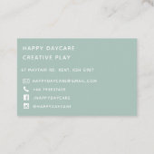 Rainbow Heart Pastel Spots Visitekaartje (Achterkant)