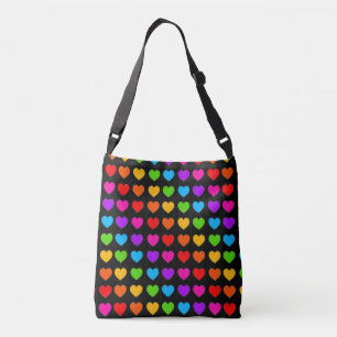 Rainbow Heart patroon Crossbody Tas