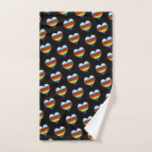 Rainbow Heart Pattern Bad Handdoek (Handdoek)